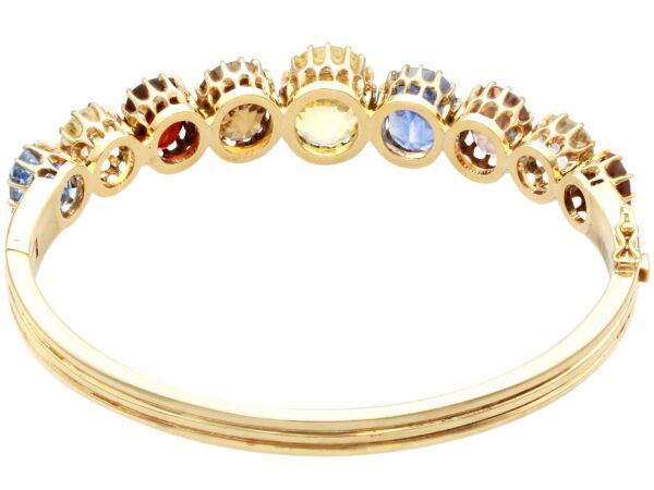 Yellow Gold Multi Gemstone Reverse