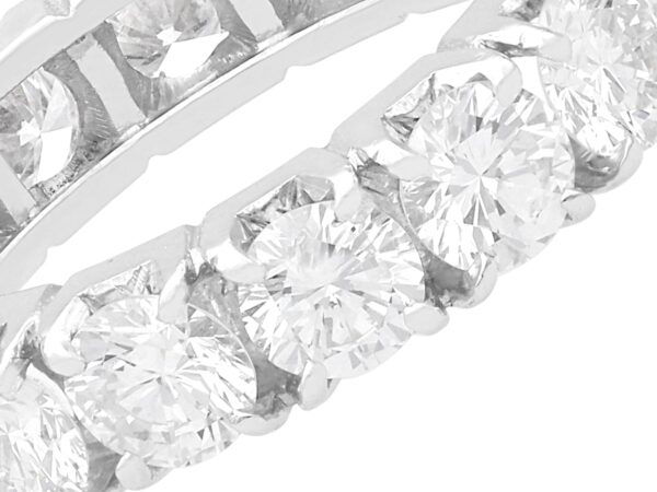 full diamond eternity ring white gold close up