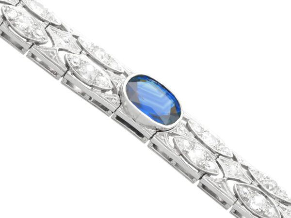 Art Deco Platinum Bracelet Angled View