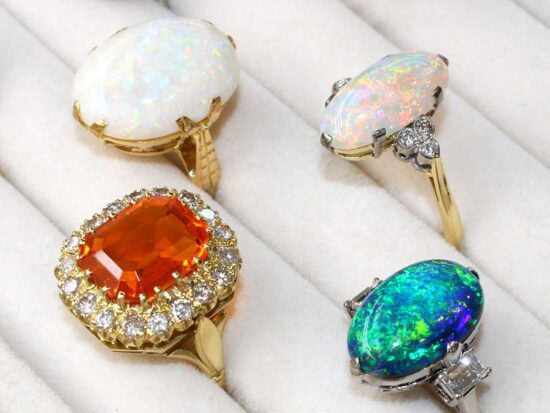 Selection of Antique and Vintage Opal Rings