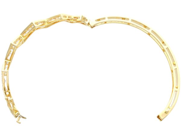 Vintage Diamond Bangle Clasp Opened