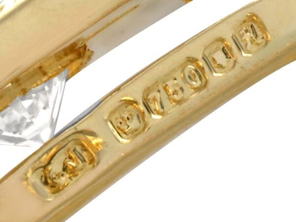Diamond Yellow Gold Bangle Hallmarked