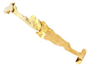Organic Textured Gold Link Bracelet