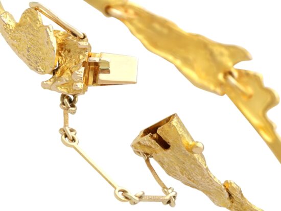 Statement Vintage Gold Bracelet Open