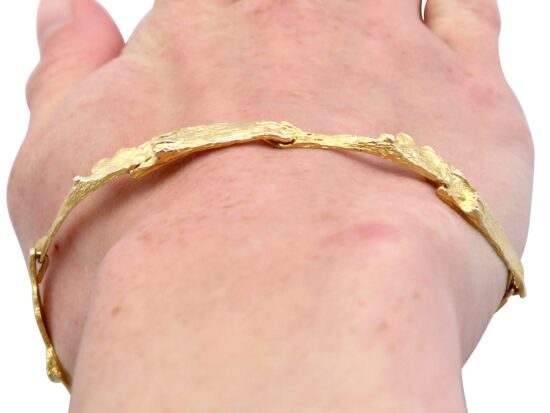Vintage Gold Bracelet Styled on Wrist