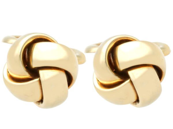 gold knot cufflinks