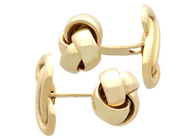 pair if vintage gold knot cufflinks