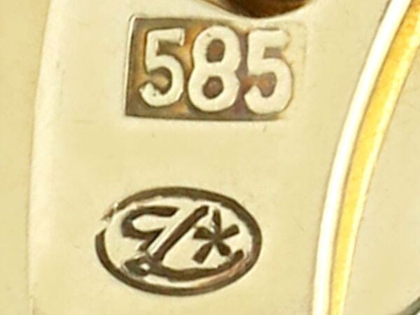 gold knot cufflink hallmarks