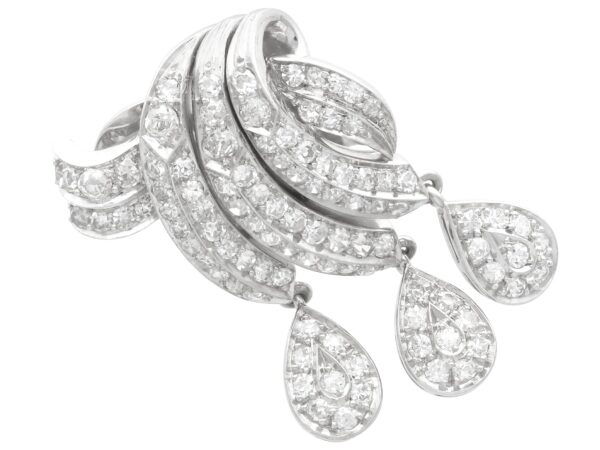 antique platinum diamond earring