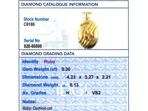 antique gold snake locket grading card