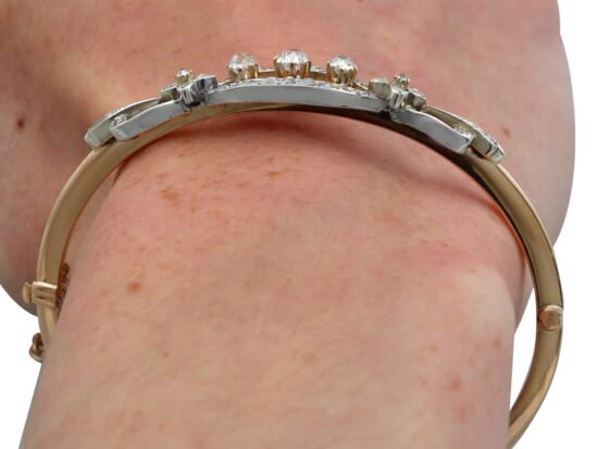 Victorian Diamond Bangle Wearing View