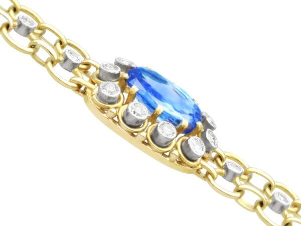 Vintage Sapphire Bracelet Side Profile