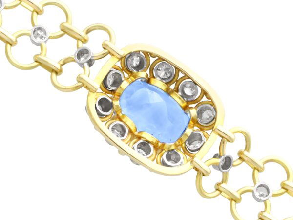 Sapphire Diamond Bracelet Reverse View