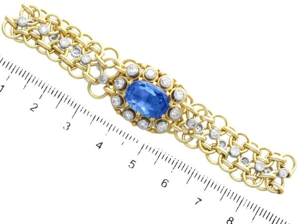 Sapphire Diamond Bracelet Measurement View