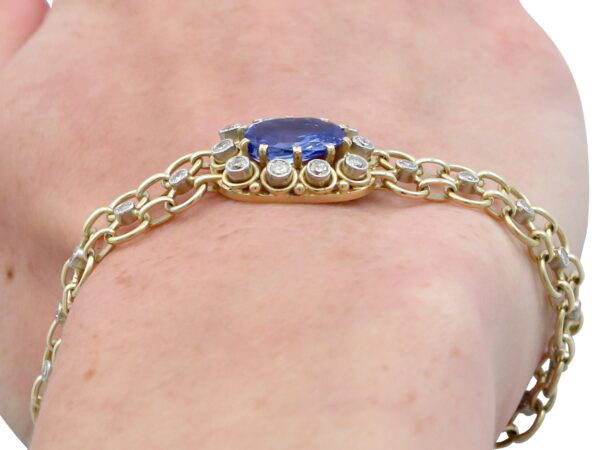 Diamond Sapphire Wrist Bracelet View