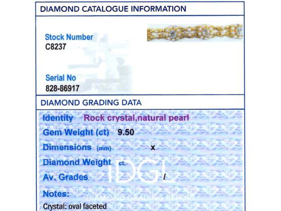 Rock Crystal Bracelet Measurement View