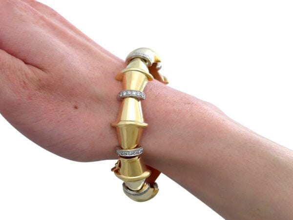 Art Deco Gold Wrist Bangle