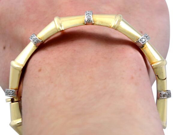 Antique Diamond Bangle Worn Close-Up