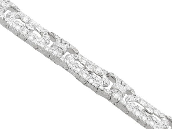 Antique French Platinum Bracelet Angled