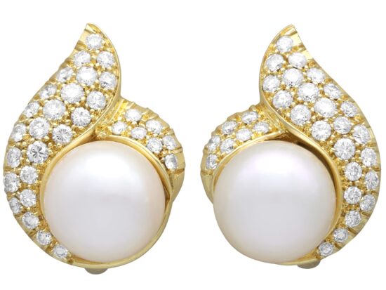 Vintage Pearl Cluster Earrings