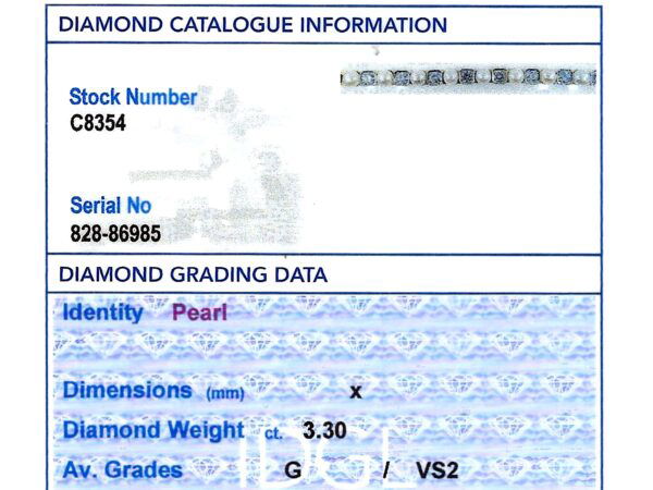 antique pearl and diamond line bracelet greading card