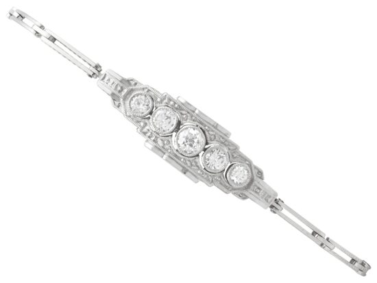 Art Deco Diamond Bracelet Front View