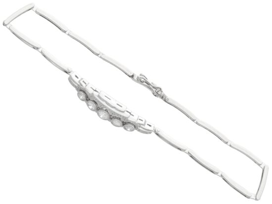 White Gold Bracelet Angled View
