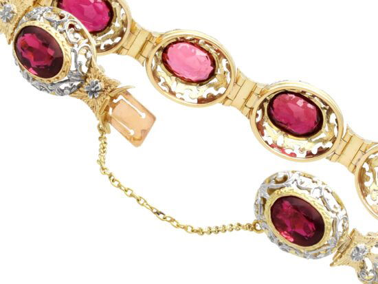 Garnet Citrine Bracelet Clasp Open