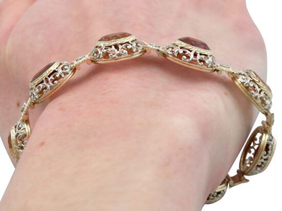 Gemstone Bracelet Worn Close Up