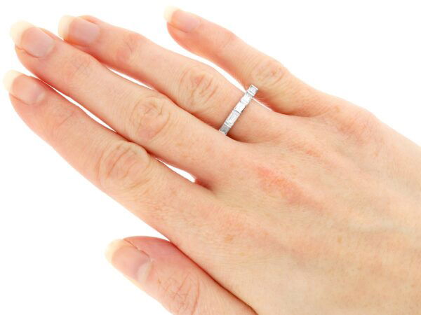 wearing Baguette Diamond Eternity Ring