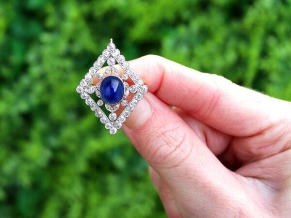Edwardian sapphire brooch outside