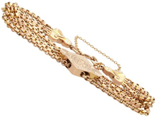Gold Bracelet Angled View