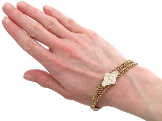 Gold Bracelet On Wrist