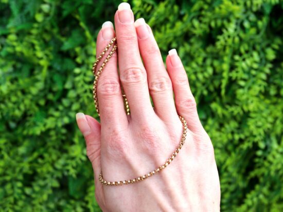 Yellow Gold Longuard Chain Outside