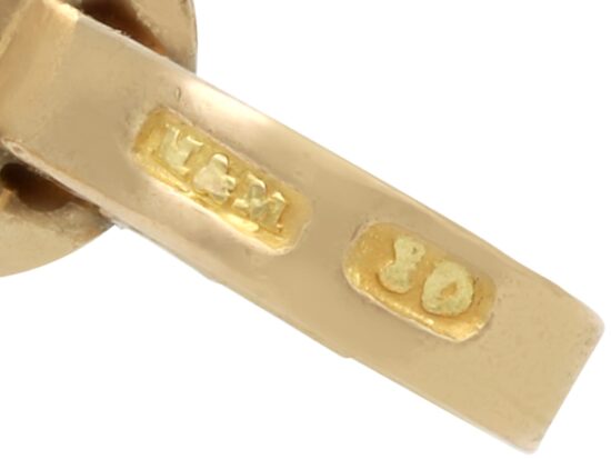 Gold Hallmark Detail Close Up