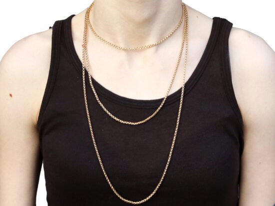 Gold Chain Styled As Necklace