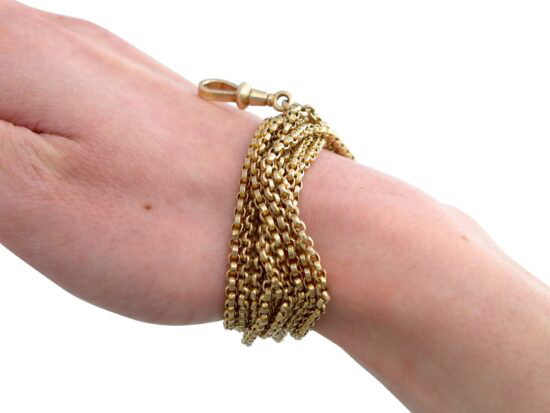 Gold Chain Styled As Bracelet