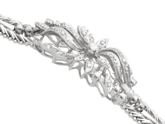 White Gold Bracelet Angled View