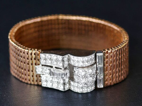 16ct Rose Gold Diamond Bracelet Front