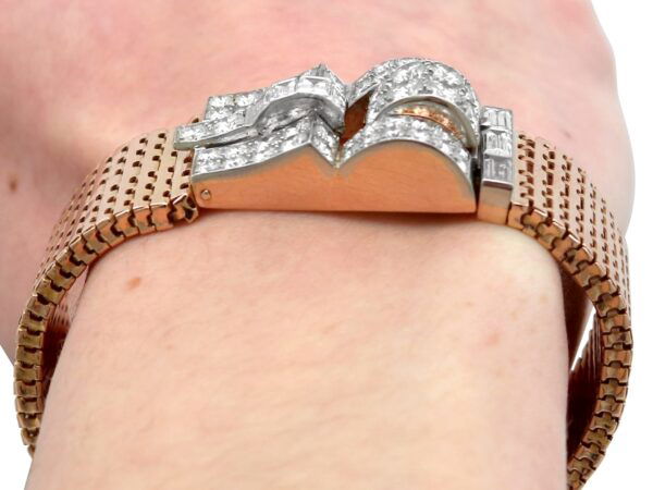 Diamond Rose Gold Bracelet Worn