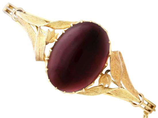 Victorian Garnet Yellow Gold Bangle