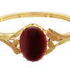 Antique Garnet 18ct Gold Bangle