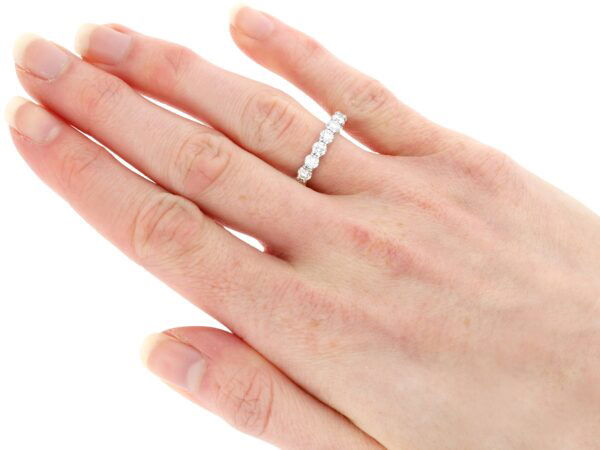 wearing Claw Set Eternity Ring