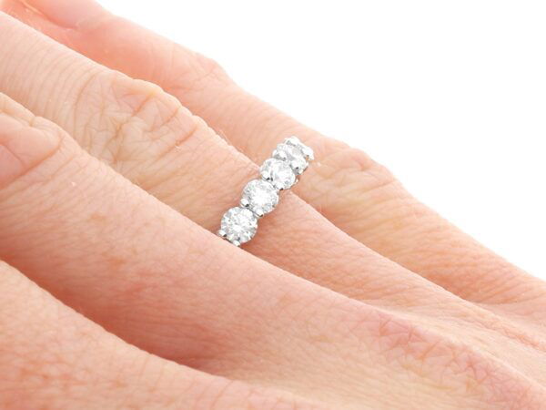 Claw Set Eternity Ring on hand