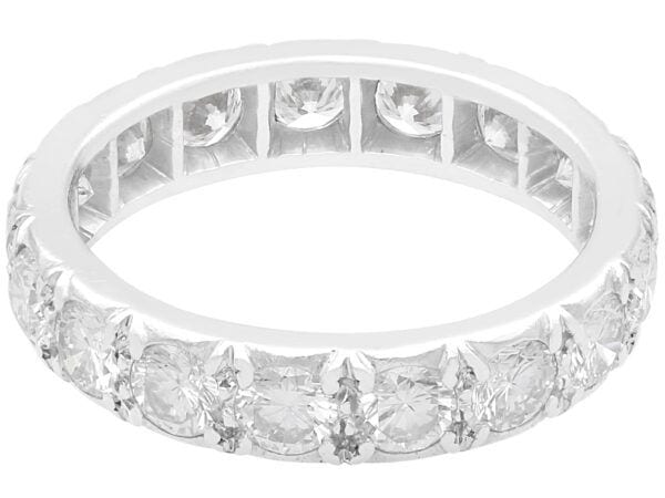 vintage Diamond Eternity Ring Size L in Platinum