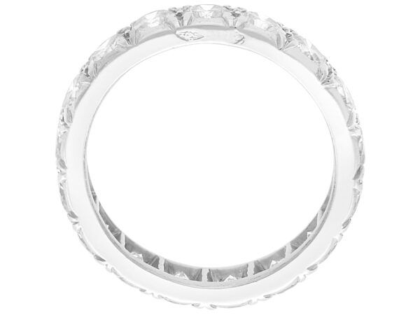 vintage Diamond Eternity Ring Size L in Platinum