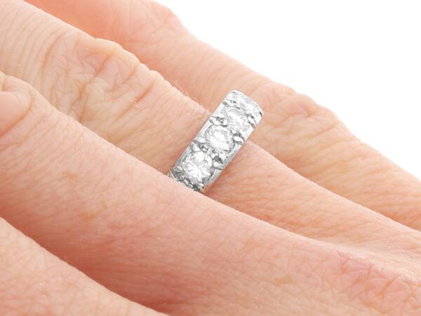 Diamond Eternity Ring Size L in Platinum on hand