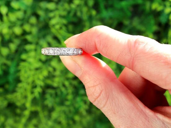 White Gold Eternity Ring Size M outside