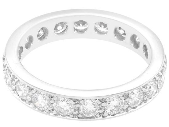 diamond White Gold Eternity Ring Size M