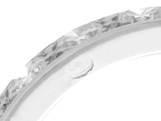 White Gold Eternity Ring hallmark
